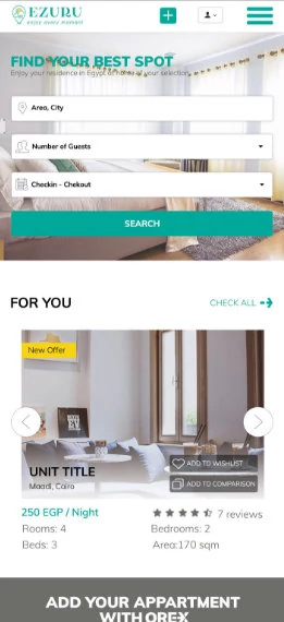 Ezuru booking app