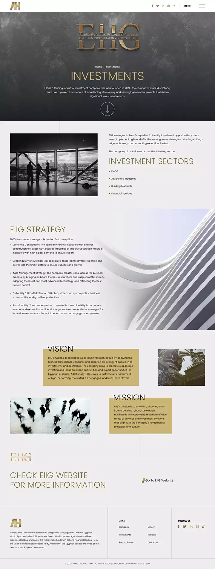 Ahmed Abou Hashima official website