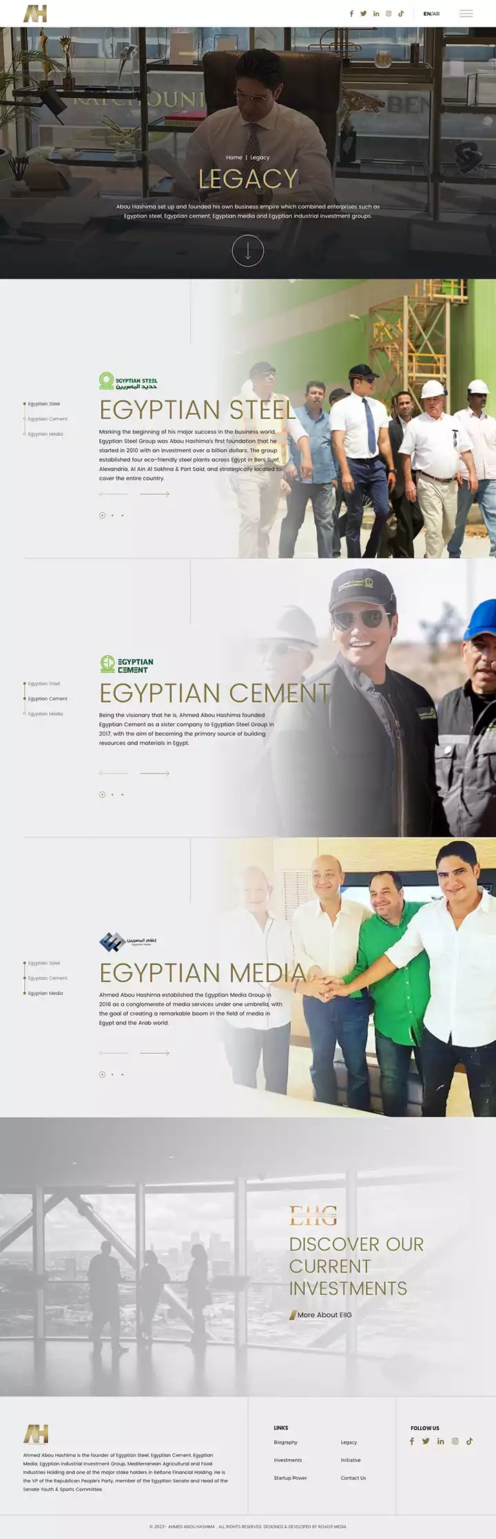 Ahmed Abou Hashima official website