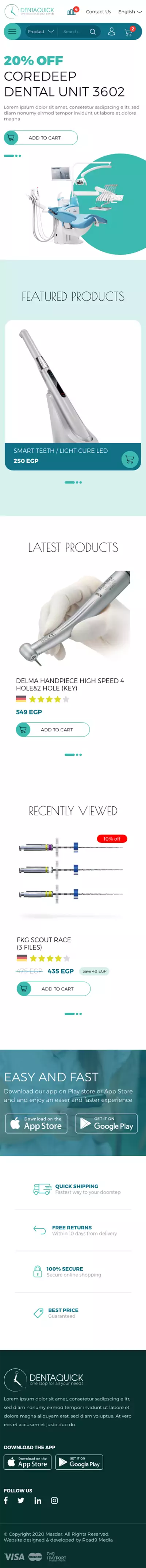 Dentaquick Ecommerce Website