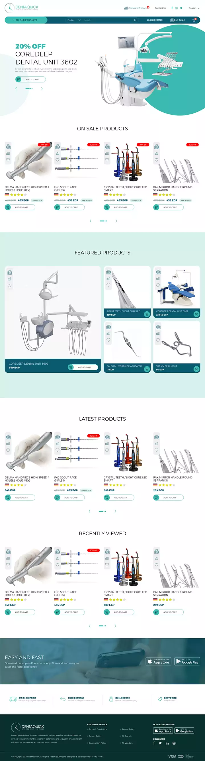 Dentaquick Ecommerce Website