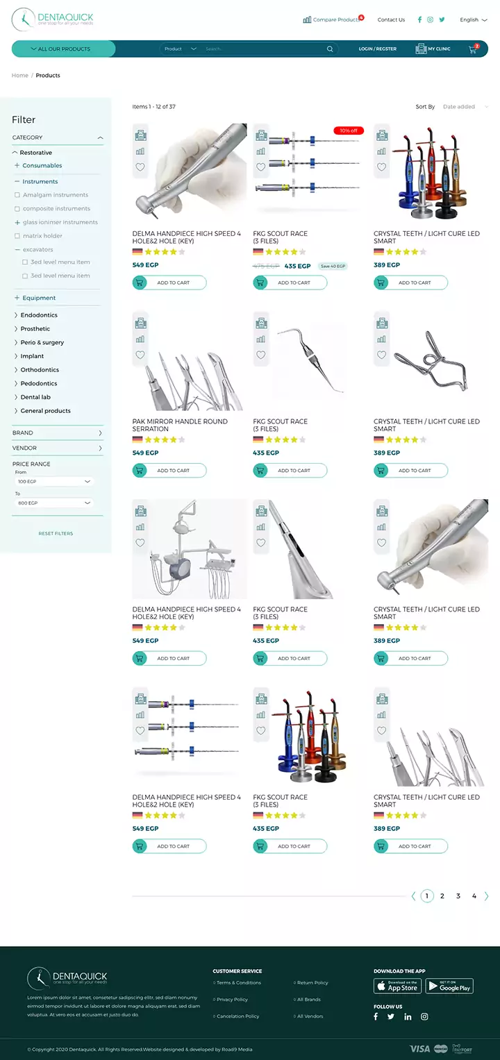 Dentaquick Ecommerce Website