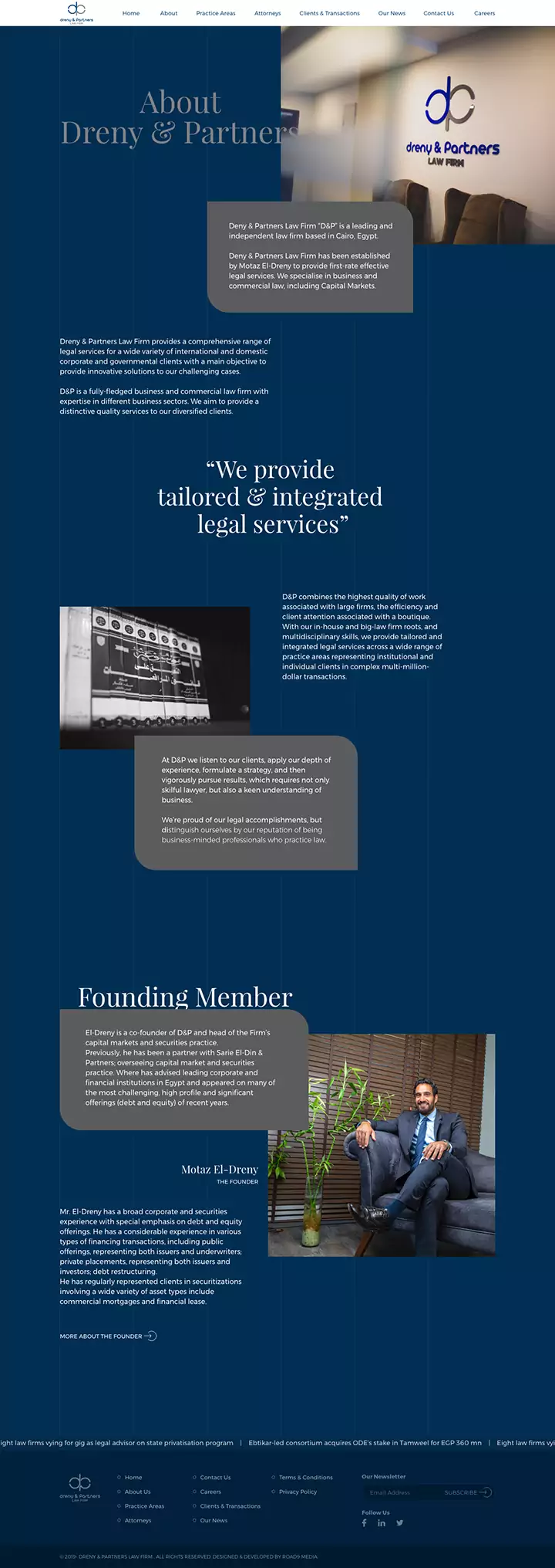 Dreny & Partners Law Firm Corporate Website Design