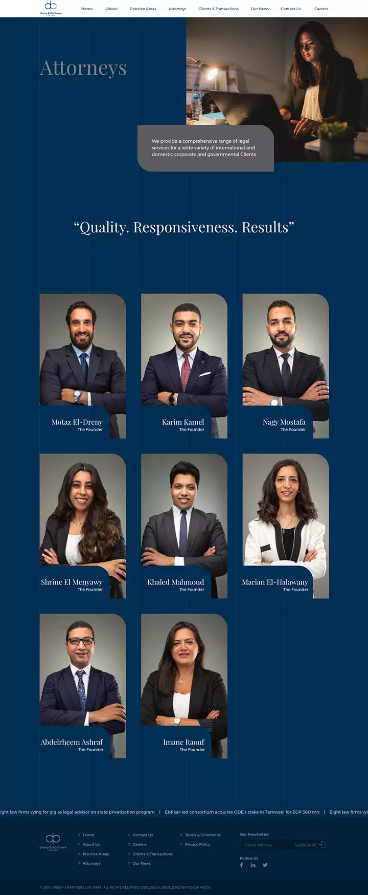 Dreny & Partners Law Firm Corporate Website Design