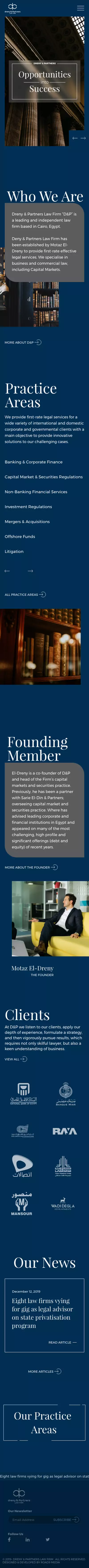 Dreny & Partners Law Firm Corporate Website Design