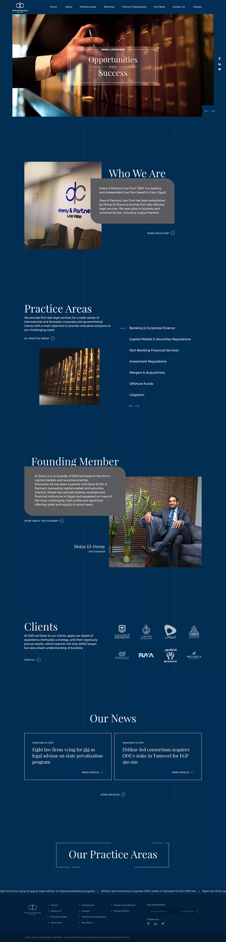 Dreny & Partners Law Firm Corporate Website Design