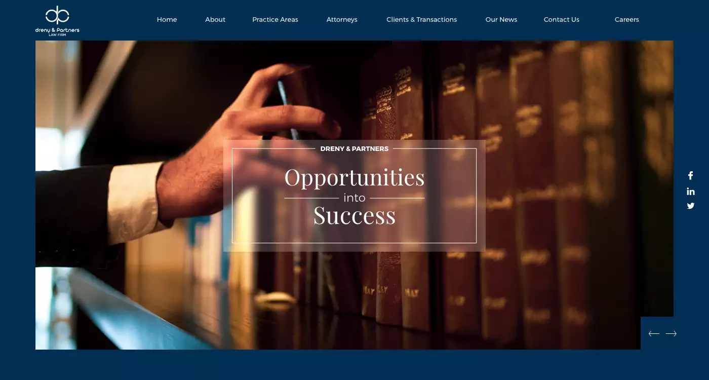 Dreny & Partners Law Firm Corporate Website Design