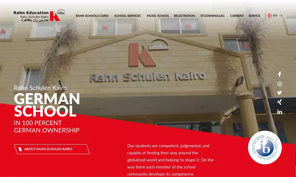RAHN Education school website design & development