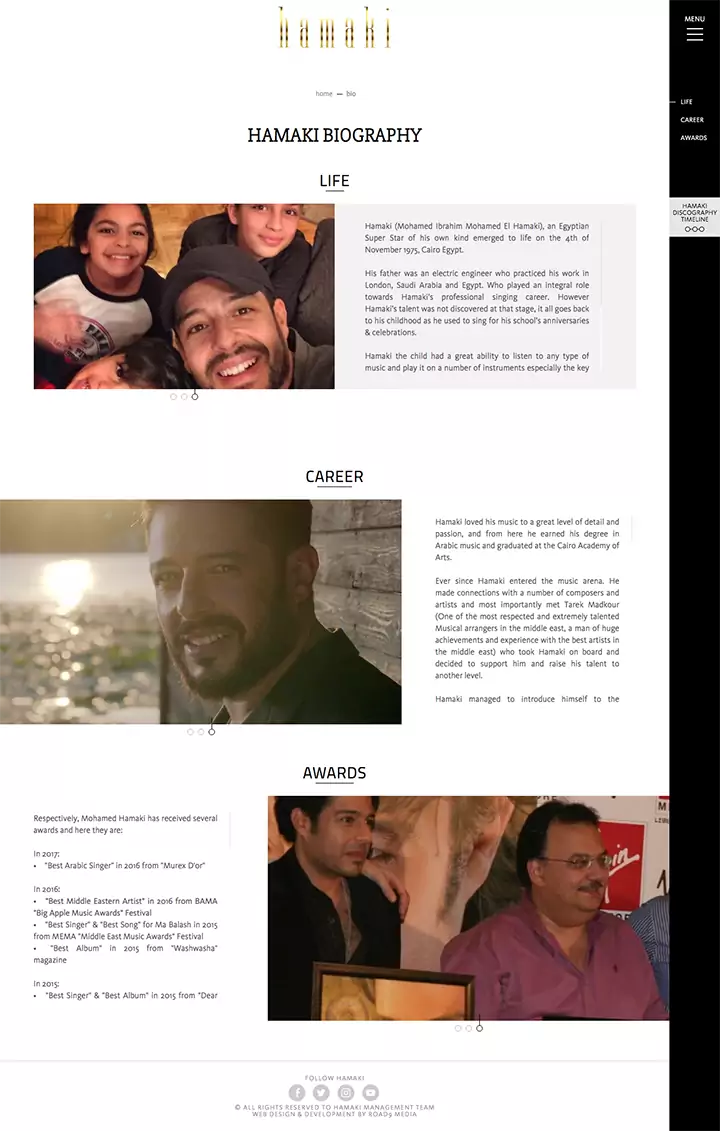 Mohamed Hamaki Website Design