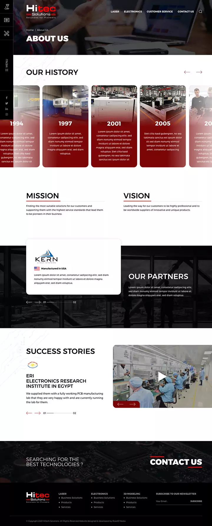 Hitec corporate website design & development
