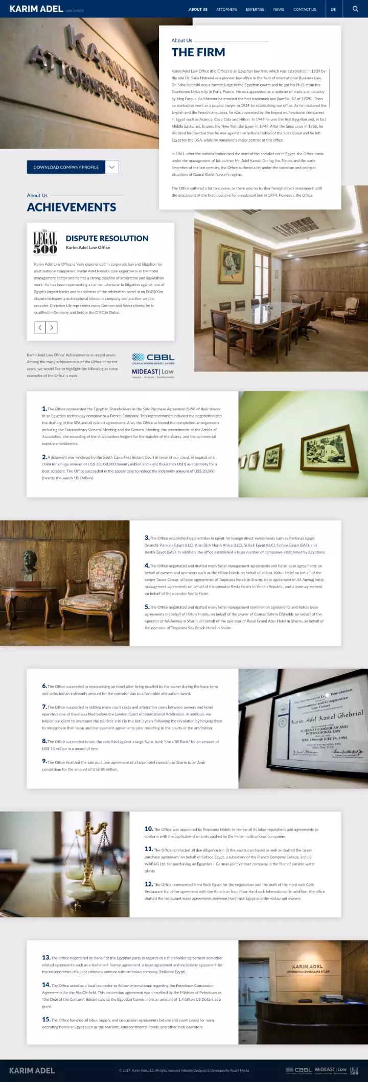 KARIM ADEL LAW FIRM website design & development