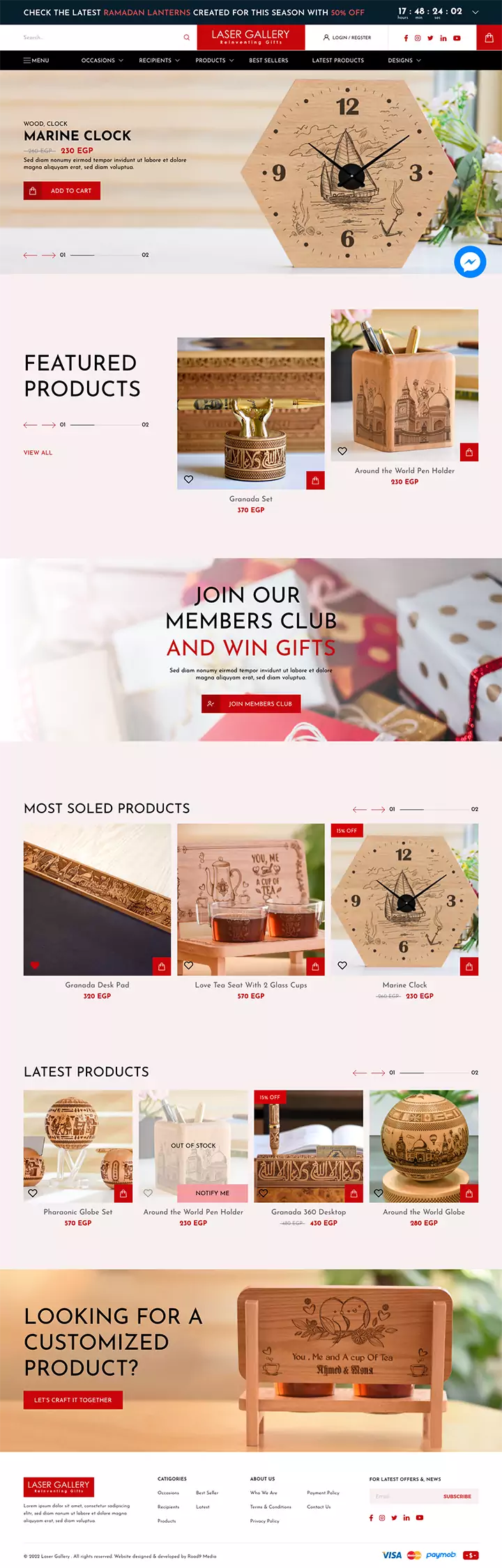 Laser Gallery Online Store Design & Development