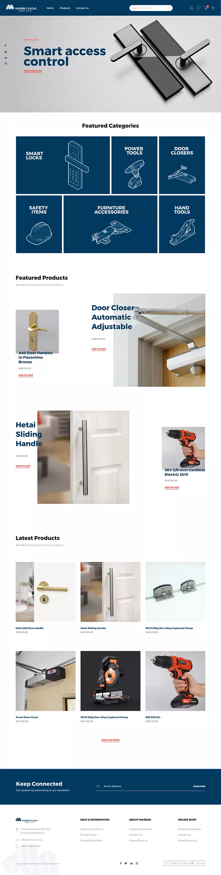 Masdar Hardware Online Store UX Design