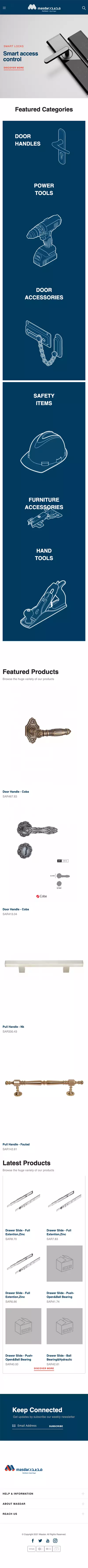 Masdar Hardware Online Store UX Design