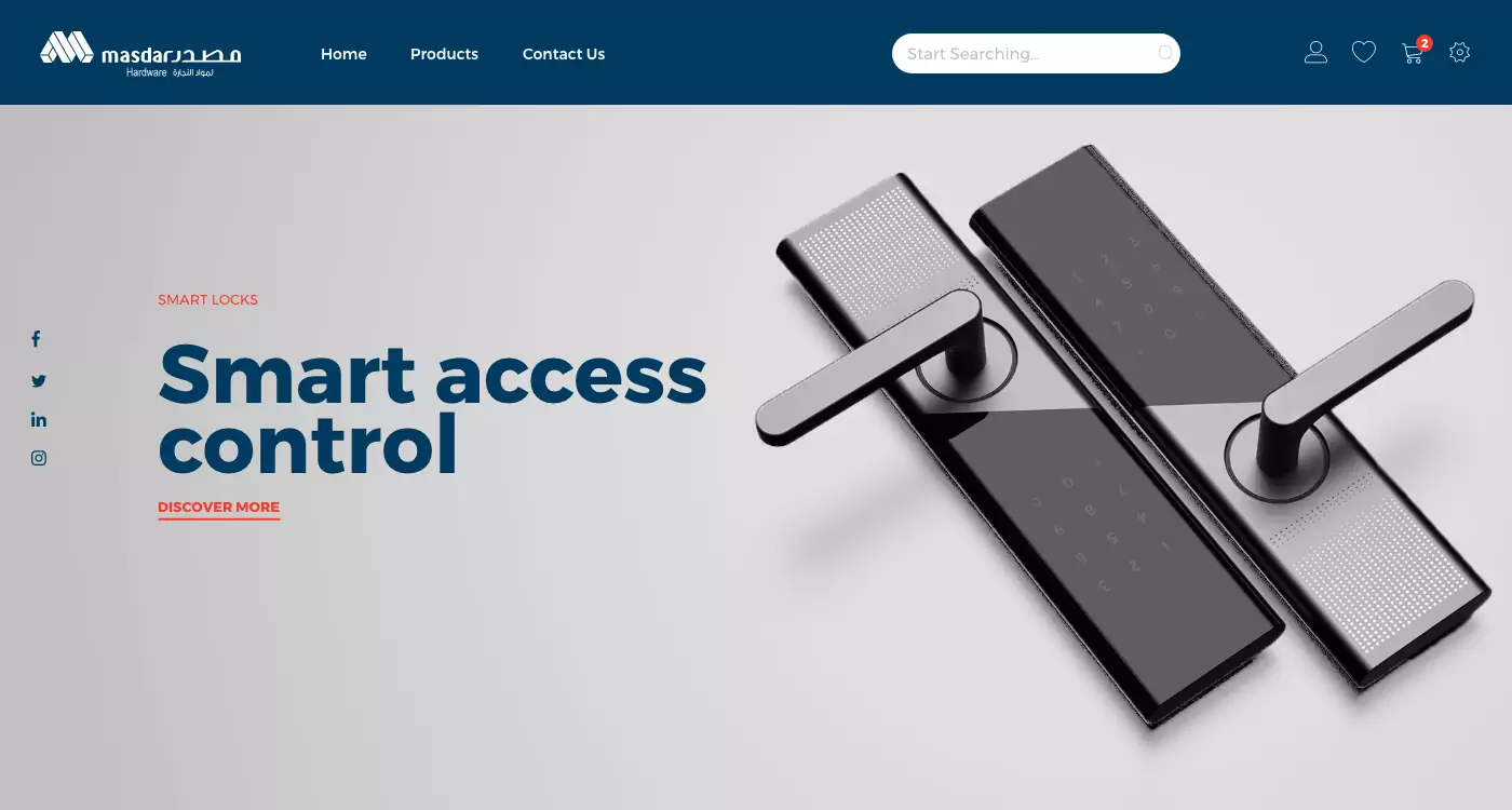 Masdar Hardware Online Store UX Design