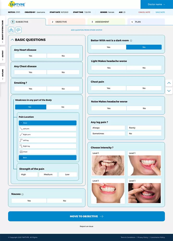 TAPTYPE medical platform UX design & web development