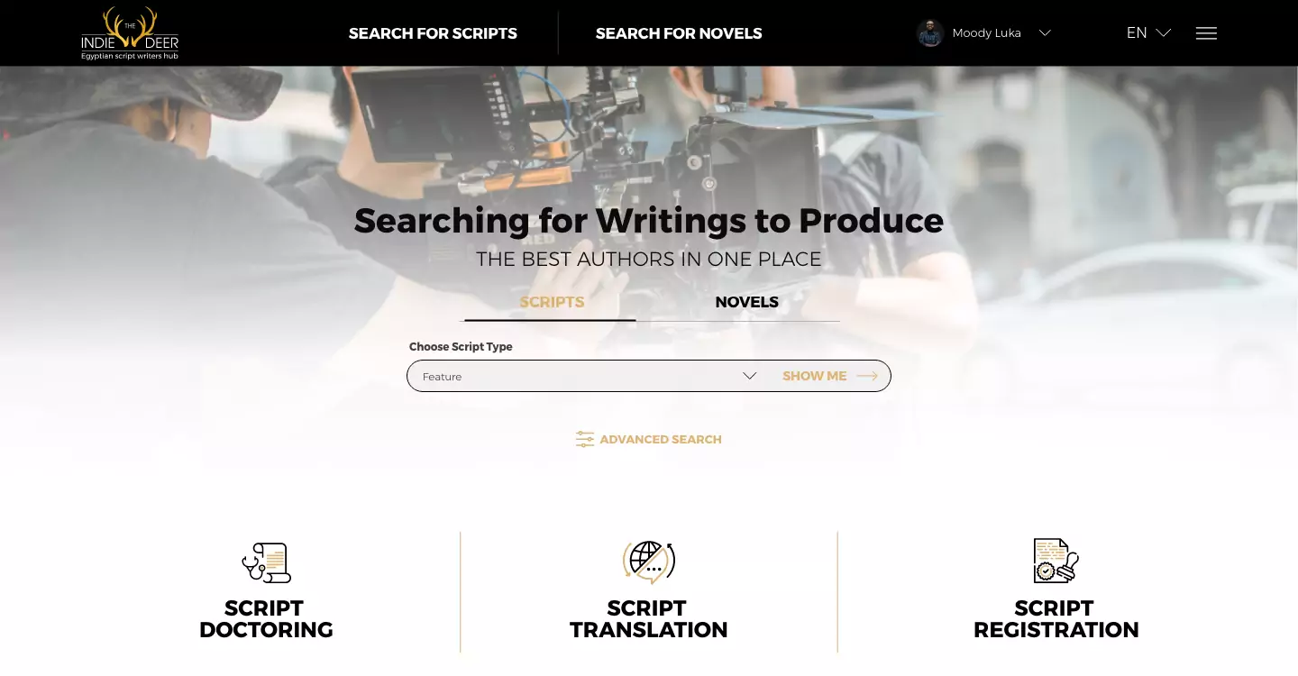 The-Indie-Deer Talents Marketplace UX design