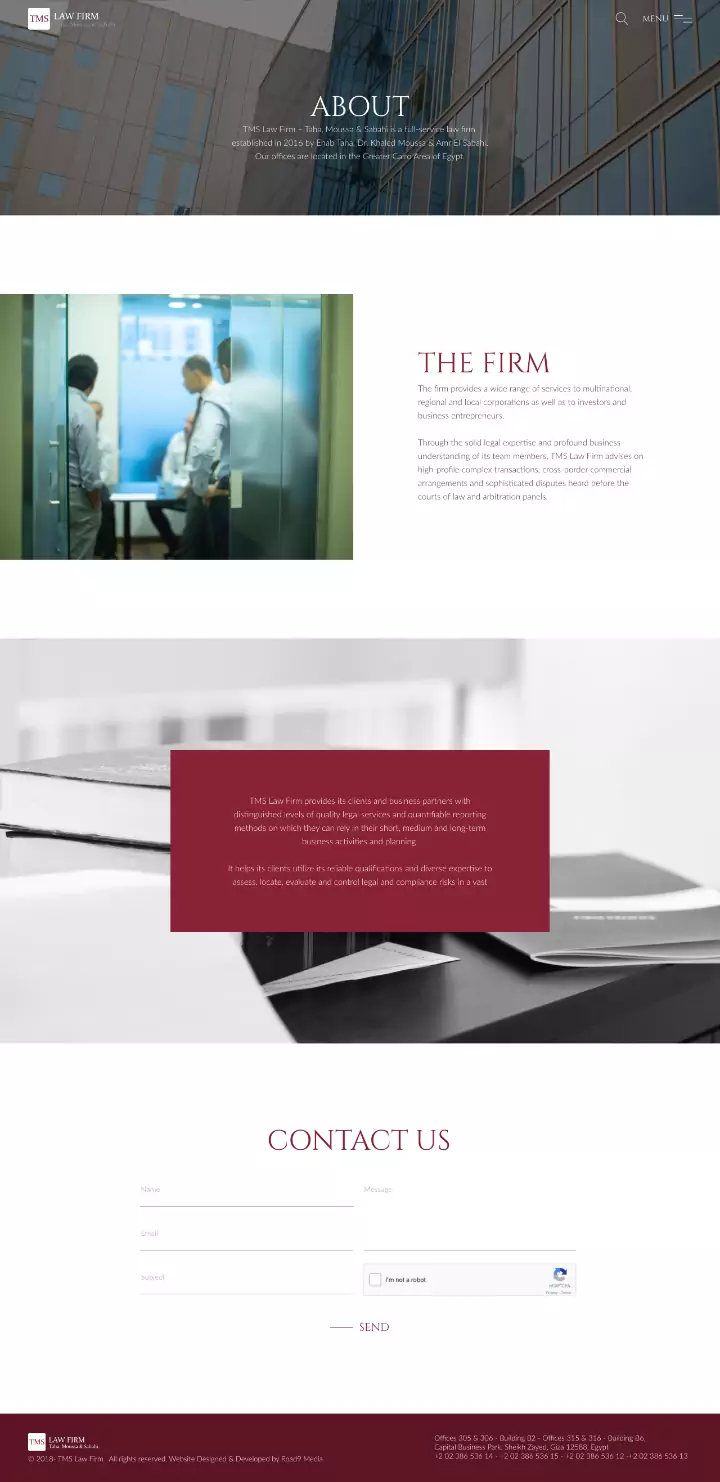 TMS Law Firm Corporate Website Design