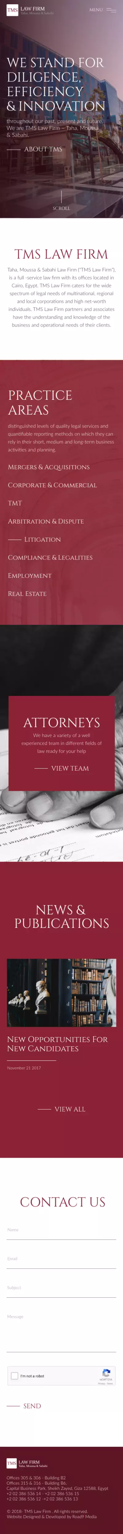TMS Law Firm Corporate Website Design