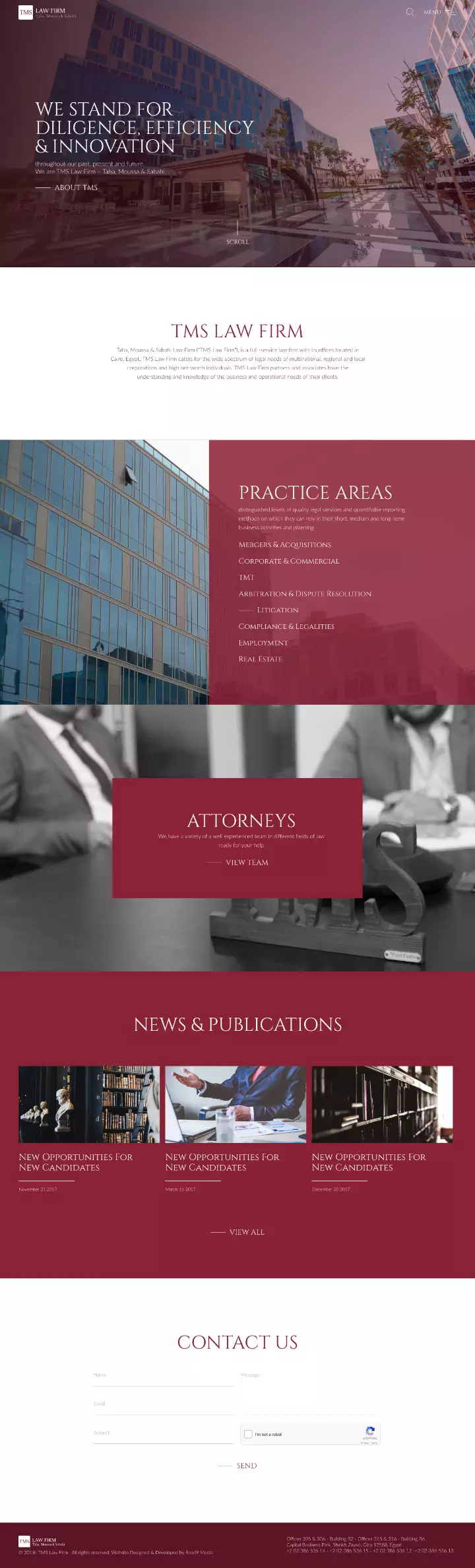TMS Law Firm Corporate Website Design