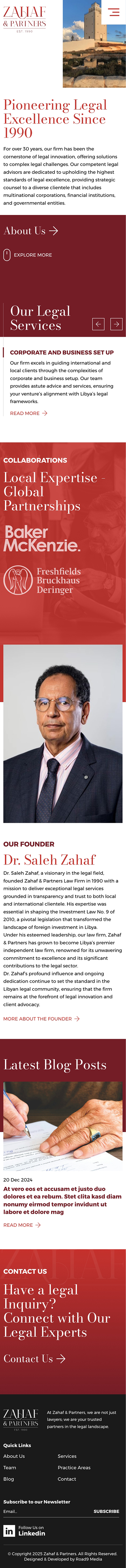 Zahaf & Partners law firm website