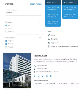 ZDoctor UAE Medical Directory UX design